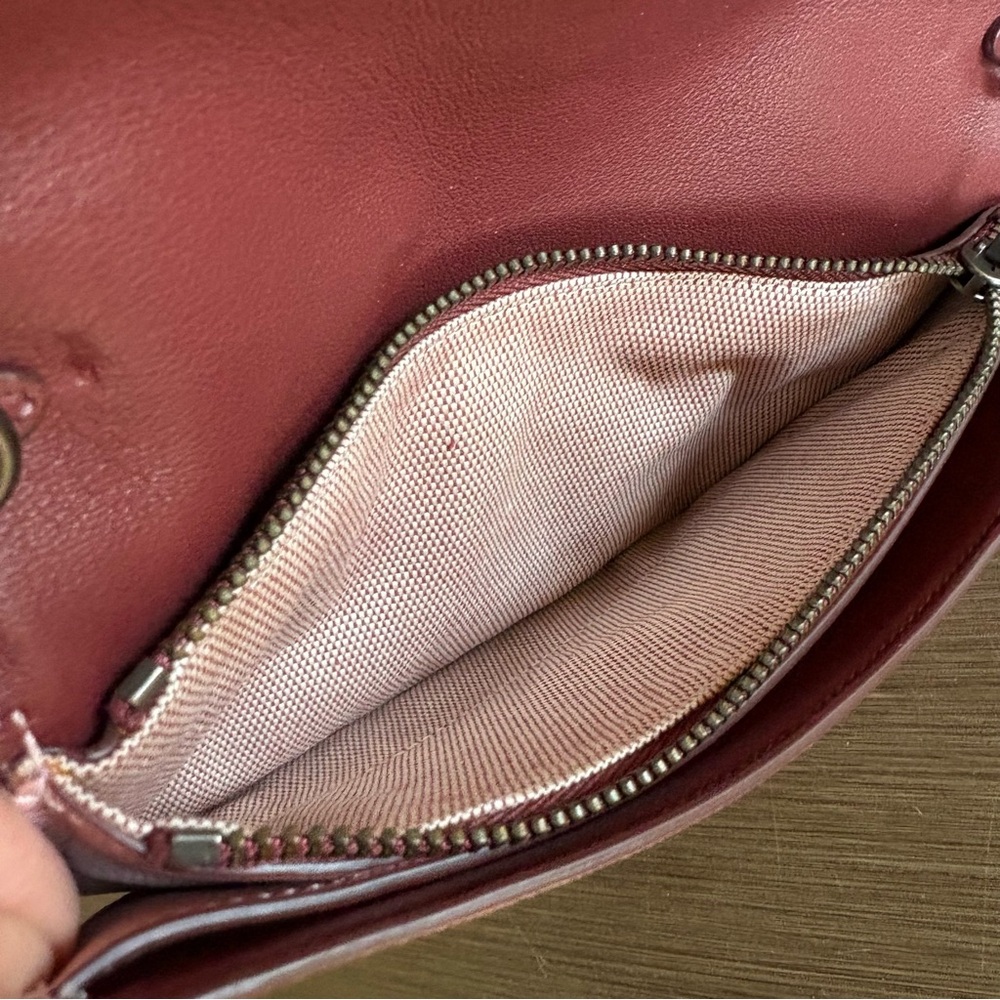 Coach 1941 Leather Clutch Snakeskin Accents - Picture 10 of 14
